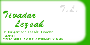 tivadar lezsak business card
