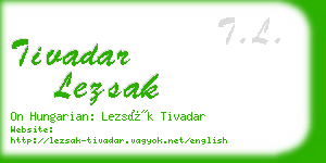 tivadar lezsak business card